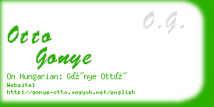 otto gonye business card